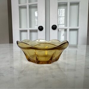 Amber Glass Bowl